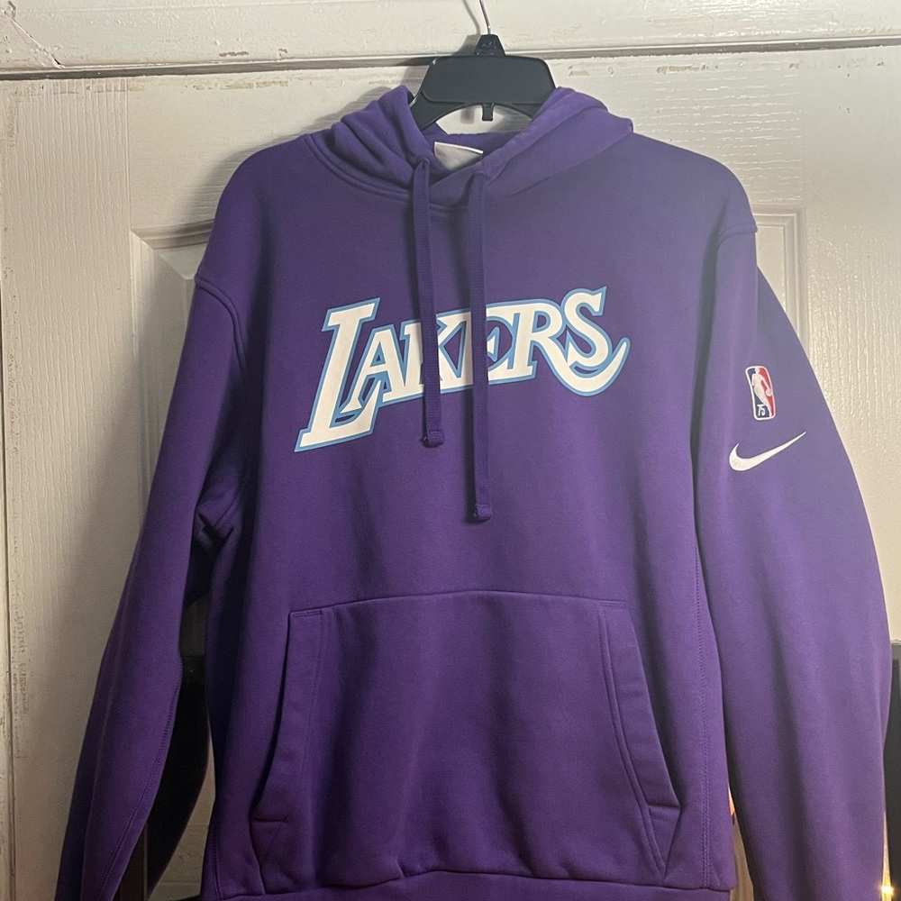 Nike Los Angeles Lakers City Edition Hoodie Purple Mens Sz S